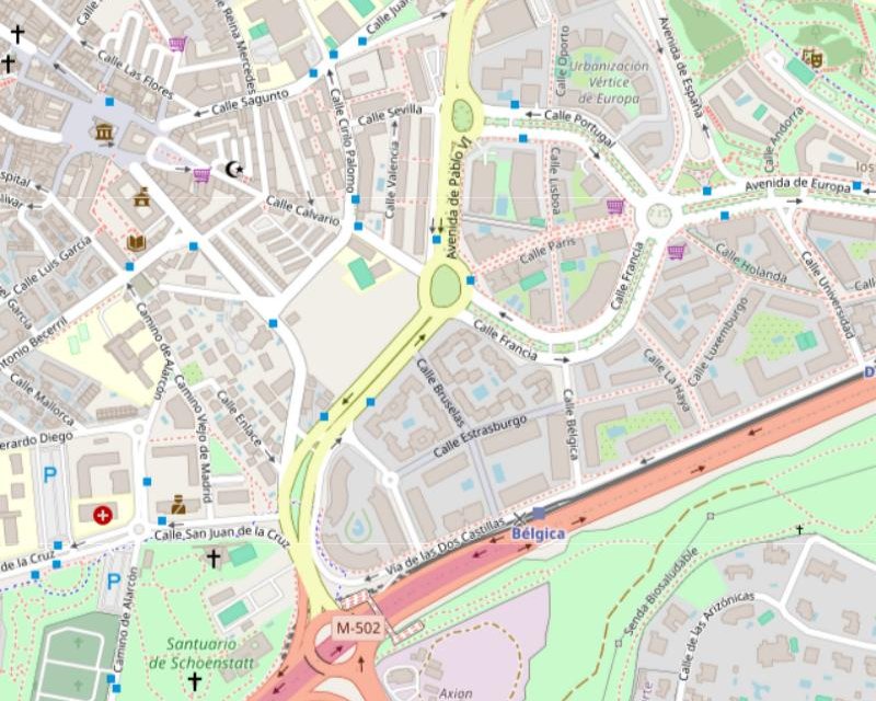 Mapa de la ubicación de AZ Recovery Pozuelo, Av. de Pablo VI, 5, 28224, Pozuelo de Alarcón