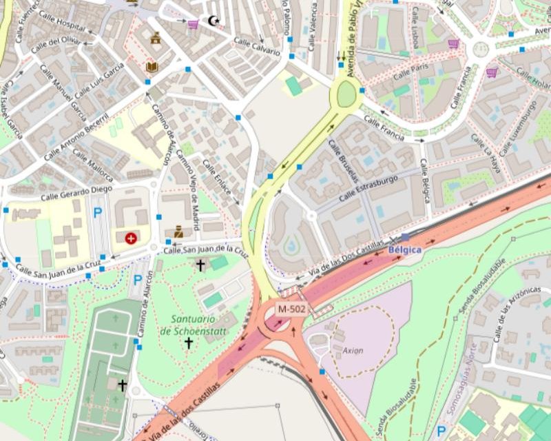 Mapa de la ubicación de AZ Recovery Wellness, Avda. Pablo VI, 9, 28224 Pozuelo de Alarcón